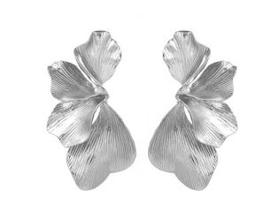 Ohrringe Ginkgo Silber