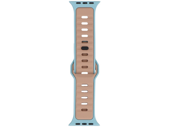 Pasek do smartwatcha GlacierX Silicone Retro Future Aero Sand do Apple Watch 42/44/45/49mm Beżowo-Błękitny