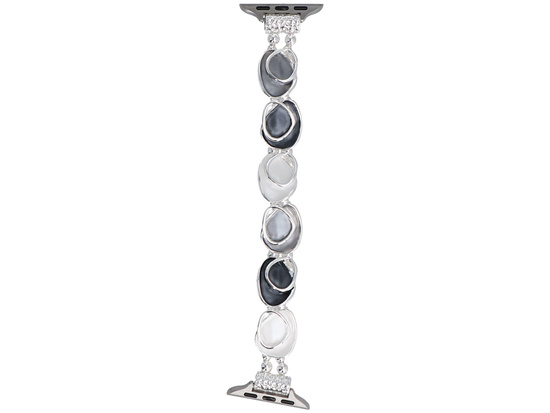 Bransoleta do smartwatcha GlacierX Gleam Orbit Stretch Bracelet Obsidian Veil do Apple Watch 38/40/41mm Czarno-Biała