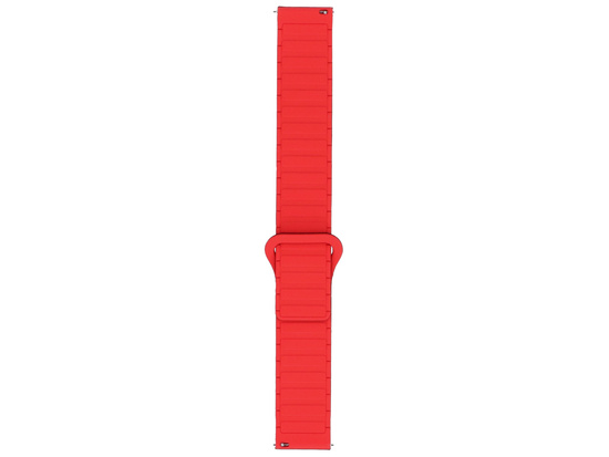 Neues Armband für die Smartwatch GlacierX Silikon Magnetisch Waffel Obsidian Flame Schwarz-Rot 22mm