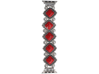 Neue Armbanduhr GlacierX Vintage Stones Stretch Bracelet Marmoriertes Karmesinrot für Apple Watch 38/40/41mm Rot