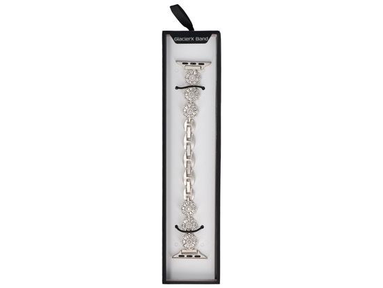 Bransoleta do smartwatcha GlacierX Zirconia Flower Chain Bracelet Cosmic Glow do Apple Watch 38/40/41mm
