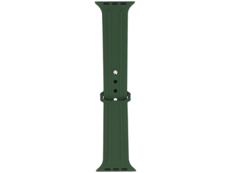 Pasek do smartwatcha GlacierX Silicone Synthwave Dark Olive Green do Apple Watch 42/44/45/49mm Zielony