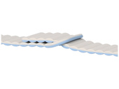 Neues Armband für die Smartwatch GlacierX Silicone Magnetic Wave Creamy Sky Sahneblau 22mm