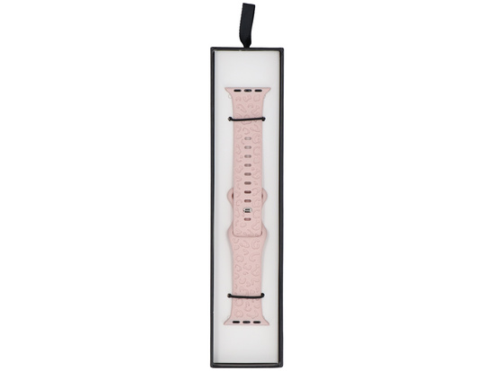 Pasek do smartwatcha GlacierX Silicone Leopard Dusty Pink do Apple Watch 38/40/41mm Różowy