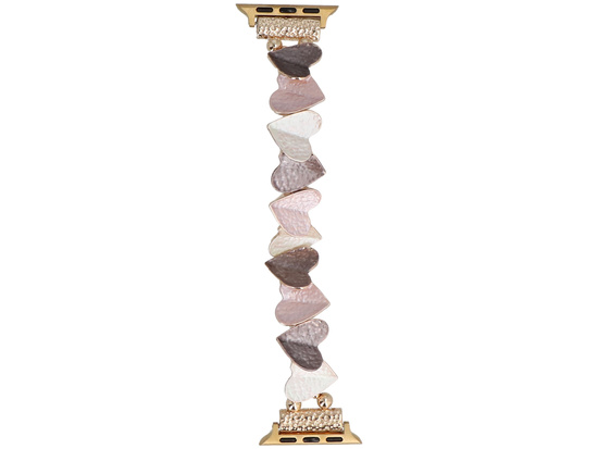 Bransoleta do smartwatcha GlacierX Gleam Heartbeat Stretch Bracelet Rose Coffee do Apple Watch 38/40/41mm Brązowo-Róż.