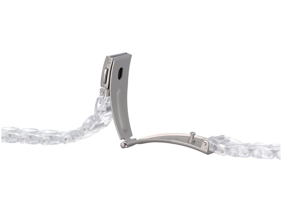 Bransoleta do smartwatcha GlacierX Acrylic Link Bracelet Crystal Arc do Apple Watch 38/40/41mm Transparentna