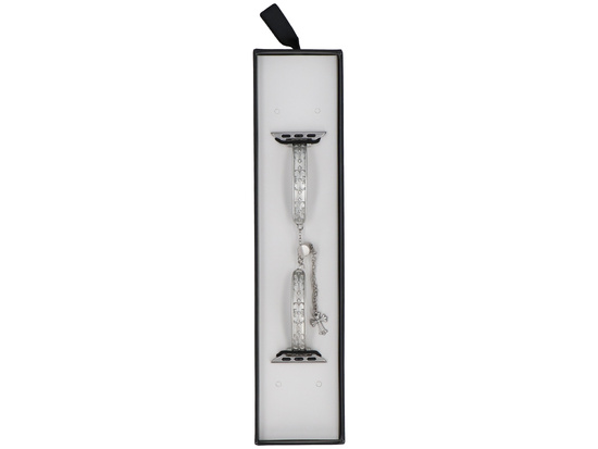 Bransoleta do smartwatcha GlacierX Slider Clasp Arc Bracelet Satin Silver do Apple Watch 38/40/41mm Srebrna Mat