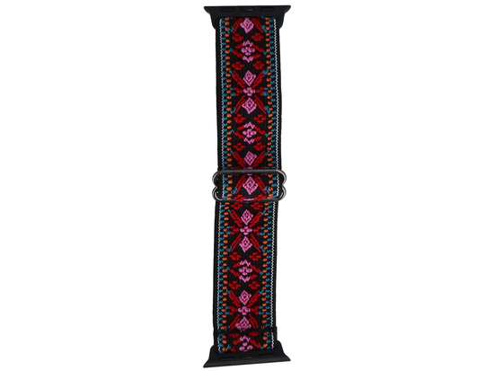 Pasek do smartwatcha GlacierX Nylon Nomad Threads Oriental Rose do Apple Watch 38/40/41mm Czerwono-Różowy