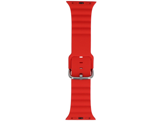 Pasek do smartwatcha GlacierX Silicone Grooved Crimson Red do Apple Watch 38/40/41mm Czerwony