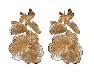 Kolczyki Kwiaty Złote