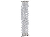Bransoleta do smartwatcha GlacierX Sparkling Crystals Stretch Bracelet Icy Silver do Apple Watch 38/40/41mm Srebrna
