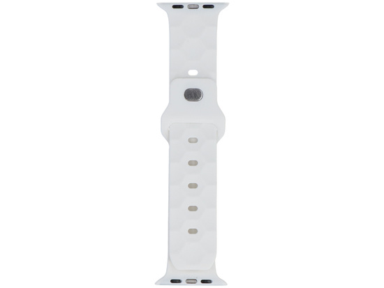 Pasek do smartwatcha GlacierX Silicone Rhombille White do Apple Watch 42/44/45/49mm Biały
