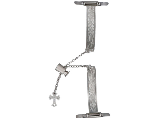 Bransoleta do smartwatcha GlacierX Slider Clasp Arc Bracelet Satin Silver do Apple Watch 38/40/41mm Srebrna Mat