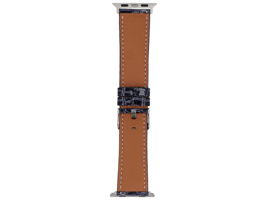 Neues Band GlacierX Glossy Leather Midnight Blue für Apple Watch 38/40/41mm Violett Ultramarin