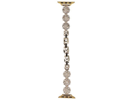 Bransoleta do smartwatcha GlacierX Zirconia Flower Chain Bracelet Gold do Apple Watch 38/40/41mm złoty