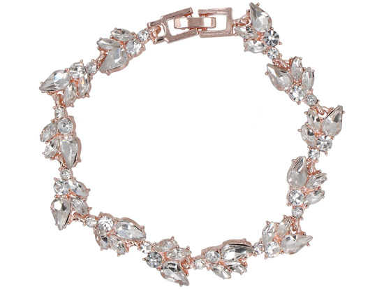 Schmuckset Glanz Rosa Set Halskette + Ohrringe + Armband