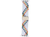 Pasek GlacierX Braided Magnetic Buckle Prism Stripes do Apple Watch 38/40/41mm Biało-tęczowy