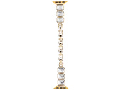 Neue Armbanduhr GlacierX Zirconia Chain Bracelet Gold für Apple Watch 38/40/41mm Farbe Gold