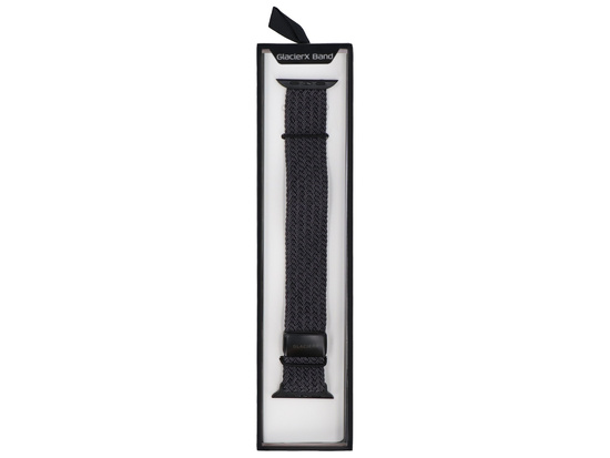Pasek GlacierX Braided Magnetic Buckle Black Graphite do Apple Watch 42/44/45/49mm Czarny Grafit