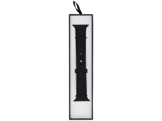 Pasek do smartwatcha GlacierX Silicone Synthwave Black do Apple Watch 42/44/45/49mm Czarny