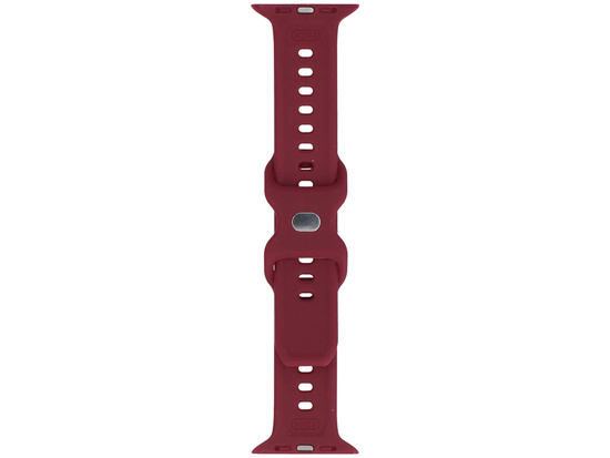 Pasek do smartwatcha GlacierX Silicone Ribbed Burgundy do Apple Watch 42/44/45/49mm Bordowy