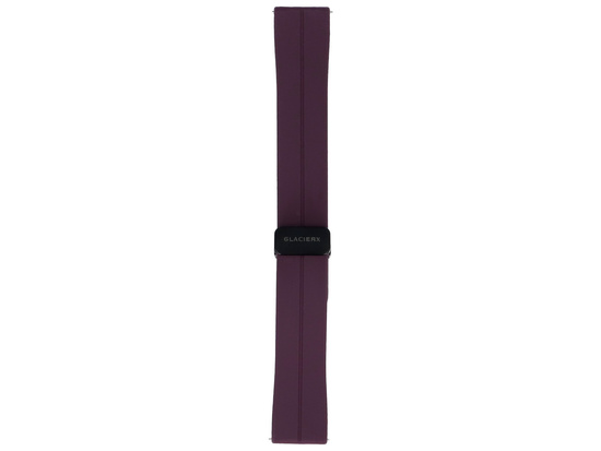 Neues Armband für Smartwatch GlacierX Silikon Magnetverschluss Violette Frucht Aubergine 22mm