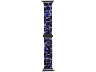 Bransoleta do smartwatcha GlacierX Resin Link Bracelet Dark Orchard do Apple Watch 38/40/41mm Czarno-kolorowa