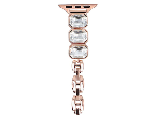 Neue Armbanduhr GlacierX Zirconia Chain Bracelet Roségold für Apple Watch 38/40/41mm Farbe Roségold