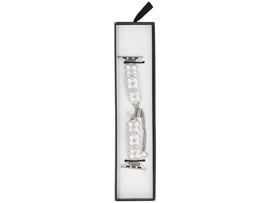 Bransoleta do smartwatcha GlacierX Slider Clasp Pearl Glow Bracelet White do Apple Watch 38/40/41mm Biała