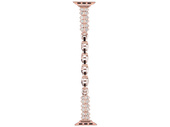 Neue Armbanduhr GlacierX Zirconia Clover Chain Bracelet Roségold für Apple Watch 38/40/41mm Farbe Roségold