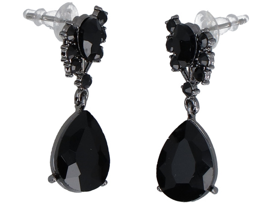 Komplet biżuterii Gala Czarny zestaw Naszyjnik + kolczyki