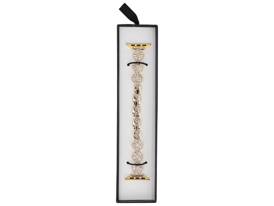 Bransoleta do smartwatcha GlacierX Zirconia Flower Chain Bracelet Gold do Apple Watch 38/40/41mm złoty