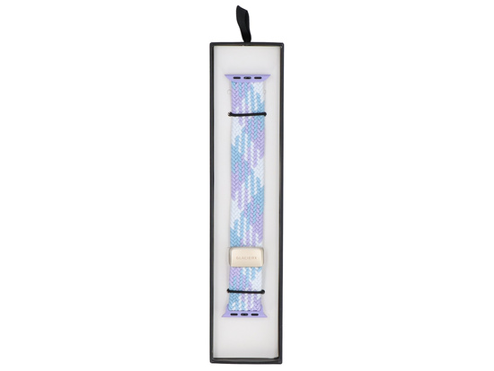 Pasek GlacierX Braided Magnetic Buckle Violet Candy do Apple Watch 38/40/41mm Biało-fioletowo-błękitny