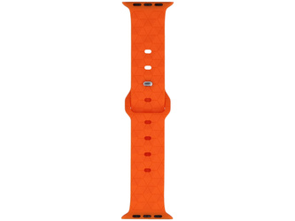 Pasek do smartwatcha GlacierX Silicone Rhombille Vibrant Orange do Apple Watch 42/44/45/49mm Pomarańczowy