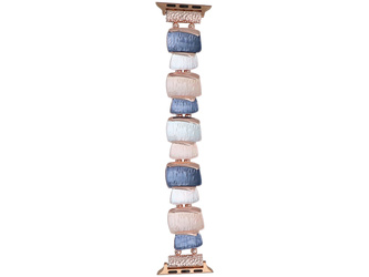 Bransoleta do smartwatcha GlacierX Gleam Cube Stretch Bracelet Ultramarine Blush do Apple Watch 38/40/41mm Niebieska