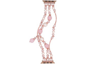 Neue Armbanduhr GlacierX Triple Strand Beaded Charm Bracelet Rose Pearl für Apple Watch 38/40/41mm Rosa