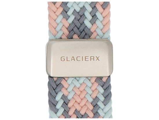 Pasek GlacierX Braided Magnetic Buckle Mint Candy do Apple Watch 38/40/41mm Miętowo-różowy