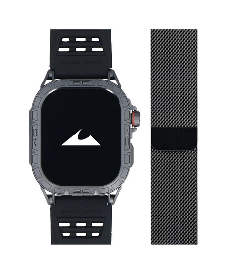 Neuer Smartwatch GlacierX Lhotse Black + Mesh-Armband GX-LC63 BM