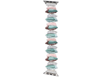 Bransoleta do smartwatcha GlacierX Gleam Cascade Stretch Bracelet Peony Blush do Apple Watch 38/40/41mm Różowo-Zielona