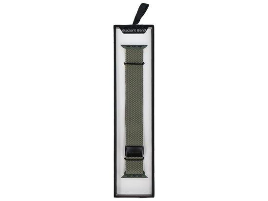 Pasek GlacierX Braided Magnetic Buckle Dark Olive do Apple Watch 42/44/45/49mm Oliwkowy