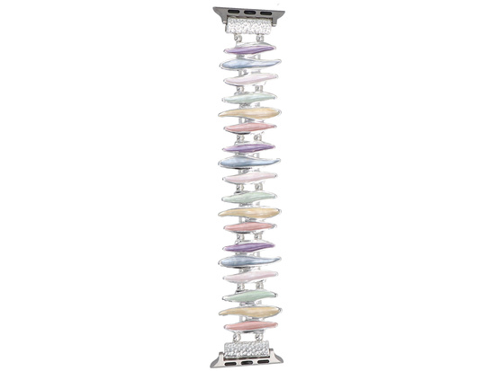 Bransoleta do smartwatcha GlacierX Gleam Floret Stretch Bracelet Sweet Candy do Apple Watch 38/40/41mm Pastelowa