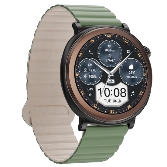 Neuer Smartwatch GlacierX Theron Black + Band GX-T248