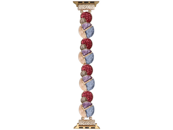 Neue Armbanduhr GlacierX Gleam Vintage Stretch Bracelet Lilac Garden für Apple Watch 38/40/41mm Lila