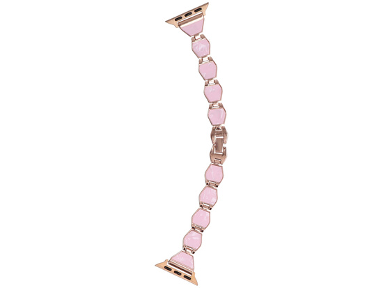 Bransoleta do smartwatcha GlacierX Pearl Glow Chain Bracelet Shell Bloom do Apple Watch 38/40/41mm Różowo-Złota