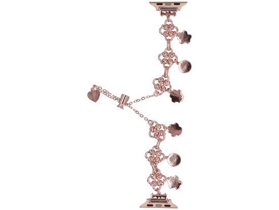 Neue Armbanduhr GlacierX Slider Clasp Little Paws Charm Bracelet Roségold für Apple Watch 38/40/41mm Roségold