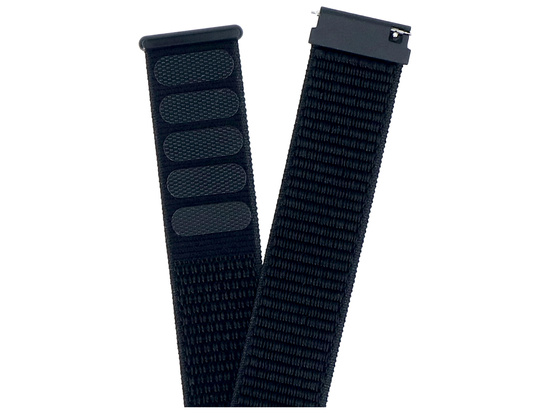 Neues Armband für Smartwatch GlacierX Grip Strap Nylon Schwarz 22mm