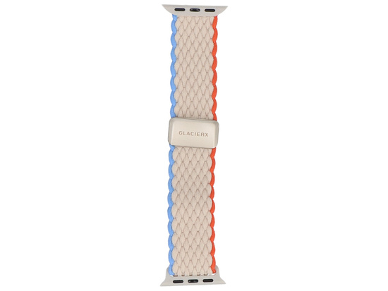Pasek GlacierX Braided Magnetic Buckle Tropical Cream do Apple Watch 38/40/41mm Kremowy