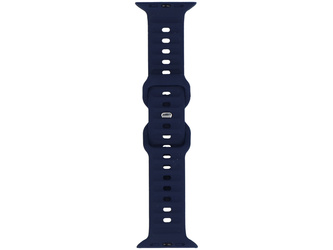 Pasek do smartwatcha GlacierX Silicone Ribbed Midnight Blue do Apple Watch 42/44/45/49mm Granatowy