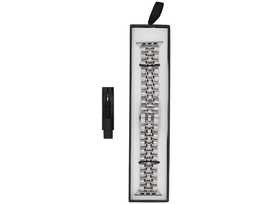 Neue Armbanduhr GlacierX Multi-Link Bracelet Silver für Apple Watch 42/44/45/49mm Silber